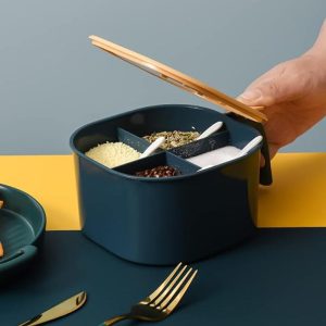 Stylish 4 Grid Kitchen Spice Box