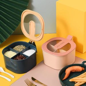 Stylish 4 Grid Kitchen Spice Box