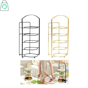 Wall Mounted Kitchen Storage Rack Multi Layer Spice Organizer