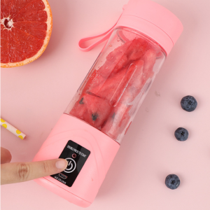 | Feature | Details | | ------------ | ---------------------------- | | Product Type | Portable Blender Cup | | Blade Type | 6 Stainless Steel Blades | | Capacity | 380ml–400ml | | Charging | USB Rechargeable | | Material | Food Grade Plastic | | Motor Speed | Up to 22,000 RPM | | Battery | Rechargeable Lithium Battery | | Usage | Juice, Smoothie, Milkshake | | Color | Blue, Pink, White, Green |