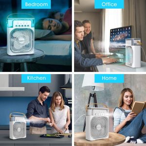 Mini Cooler Heating Humidifier Fan Air Water Cooler Ice Fan Portable Indoor