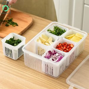 Premium Fridge Storage Box for Vegetable and Fruit Organizer