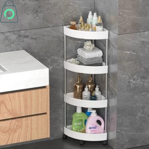 Premium 4 Layer Corner Trolley Rack for Kitchen and Bathroom