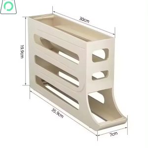 Automatic Rolling Egg Holder – 4 Layer Refrigerator Egg Storage Organizer