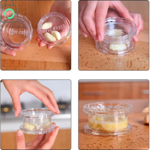 Transparent Manual Food Crusher Kitchen Choppe