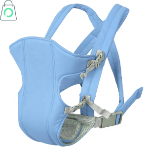 Blue adjustable baby carrier backpack